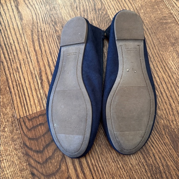 Navy Blue Ballet Flats with Bow Detail - Picture 6 of 6